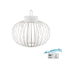 19304-16 AKUBA LAMPA STOŁOWA/ZEWNĘTRZNA BEZPRZEWODOWA BIAŁY