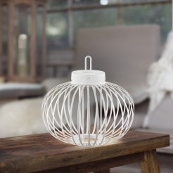 19304-16 AKUBA LAMPA STOŁOWA/ZEWNĘTRZNA BEZPRZEWODOWA BIAŁY