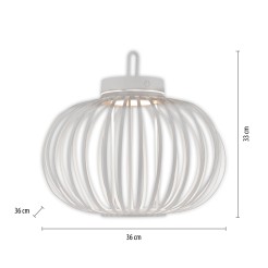 19304-16 AKUBA LAMPA STOŁOWA/ZEWNĘTRZNA BEZPRZEWODOWA BIAŁY