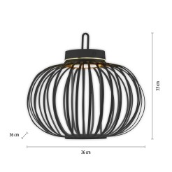 19304-18 AKUBA LAMPA STOŁOWA/ZEWNĘTRZNA BEZPRZEWODOWA CZARNY