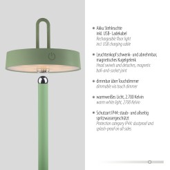 19311-43 AMAG LAMPA PODŁOGOWA/ZEWNĘTRZNA BEZPRZEWODOWA ZIELONY