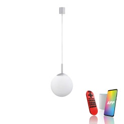 22072-55 LOLASMART-BOLO LAMPA WISZĄCA SREBRNY