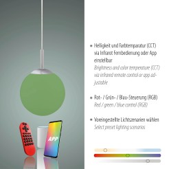 22072-55 LOLASMART-BOLO LAMPA WISZĄCA SREBRNY