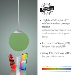 22072-55 LOLASMART-BOLO LAMPA WISZĄCA SREBRNY