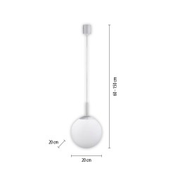 22072-55 LOLASMART-BOLO LAMPA WISZĄCA SREBRNY