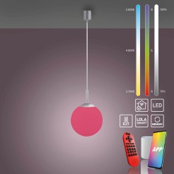 22072-55 LOLASMART-BOLO LAMPA WISZĄCA SREBRNY