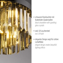 15048-18 KULUNKA LAMPA SUFITOWA CZARNY