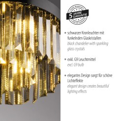 15048-18 KULUNKA LAMPA SUFITOWA CZARNY
