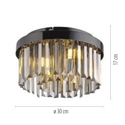 15048-18 KULUNKA LAMPA SUFITOWA CZARNY