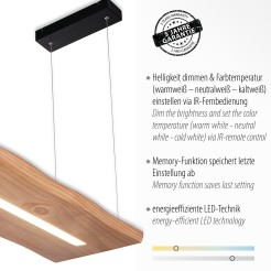 2625-79 PALMA LAMPA WISZĄCA DREWNO/CZARNY