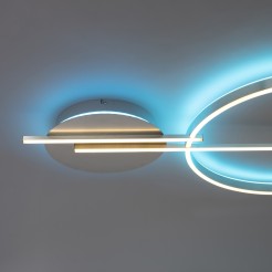 6154-55 Q-ARKOA LAMPA SUFITOWA SREBRNY