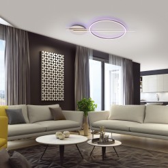 6154-55 Q-ARKOA LAMPA SUFITOWA SREBRNY