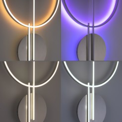 6154-55 Q-ARKOA LAMPA SUFITOWA SREBRNY