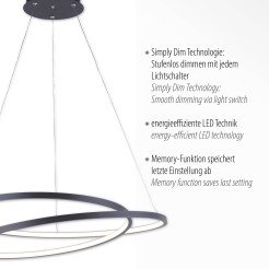 2472-18 ROMAN LAMPA WISZĄCA CZARNY