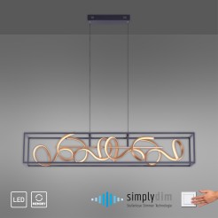 2416-18 SELINA LAMPA WISZĄCA CZARNY/ZŁOTY