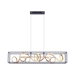 2416-18 SELINA LAMPA WISZĄCA CZARNY/ZŁOTY