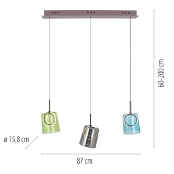 2542-70 ZULA LAMPA WISZĄCA MULTIKOLOR