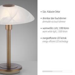 4026-11 ENOVA LAMPA STOŁOWA ANTYCZNY MOSIĄDZ