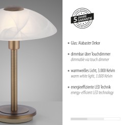 4026-11 ENOVA LAMPA STOŁOWA ANTYCZNY MOSIĄDZ