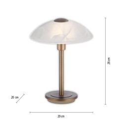 4026-11 ENOVA LAMPA STOŁOWA ANTYCZNY MOSIĄDZ
