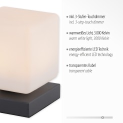 4036-13 DADOA LAMPA STOŁOWA ANTRACYT