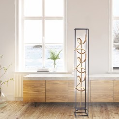 415-18 SELINA LAMPA PODŁOGOWA CZARNY/ZŁOTY