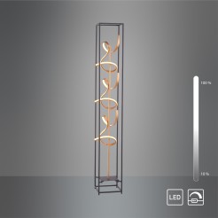 415-18 SELINA LAMPA PODŁOGOWA CZARNY/ZŁOTY