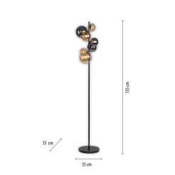 585-18 POPSICLE LAMPA PODŁOGOWA SMOKY/BURSZTYN