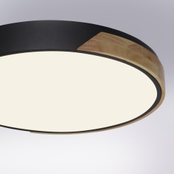 6071-18 Q-BILA LAMPA SUFITOWA CZARNY/DREWNO