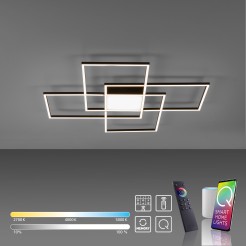 6073-18 Q-ASMIN LAMPA SUFITOWA CZARNY