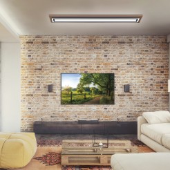 6142-79 PALMA LAMPA SUFITOWA DREWNO
