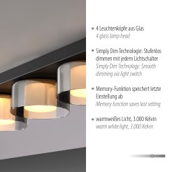 6164-18 RIKA LAMPA SUFITOWA CZARNY
