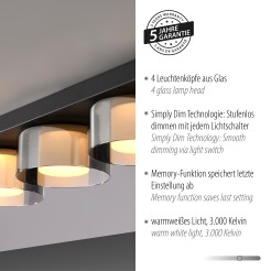 6164-18 RIKA LAMPA SUFITOWA CZARNY
