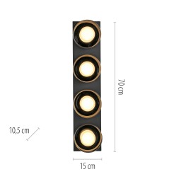 6164-18 RIKA LAMPA SUFITOWA CZARNY