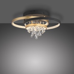 6267-68 ROTAZO LAMPA SUFITOWA CZARNY/MOSIĄDZ