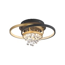 6267-68 ROTAZO LAMPA SUFITOWA CZARNY/MOSIĄDZ