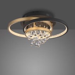 6267-68 ROTAZO LAMPA SUFITOWA CZARNY/MOSIĄDZ