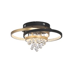 6267-68 ROTAZO LAMPA SUFITOWA CZARNY/MOSIĄDZ