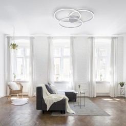 6579-95 Q-KATE LAMPA SUFITOWA STALOWY