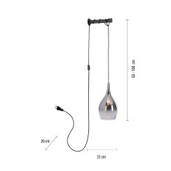 9061-18 PILUA KINKIET SMOKY