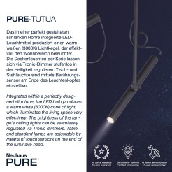 405-18 PURE TUTUA LAMPA PODŁOGOWA CZARNY