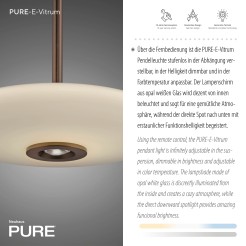 2084-34 PURE E-VITRUM LAMPA WISZĄCA CIEMNOBRĄZOWY