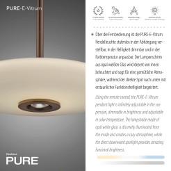 2084-34 PURE E-VITRUM LAMPA WISZĄCA CIEMNOBRĄZOWY