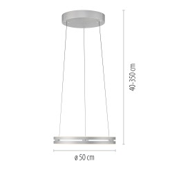 2550-95 PURE E-LOOP LAMPA WISZĄCA ALUMINIUM
