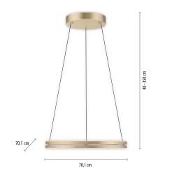 2551-60 PURE E-LOOP LAMPA WISZĄCA MATOWY MOSIĄDZ