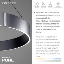 2561-15 PURE E-CLIPSE LAMPA WISZĄCA SZARY