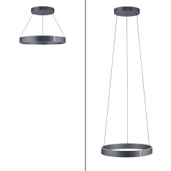 2561-15 PURE E-CLIPSE LAMPA WISZĄCA SZARY
