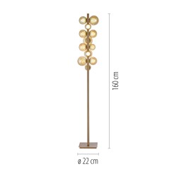 557-97 PURE POPUP LAMPA PODŁOGOWA BRĄZOWY
