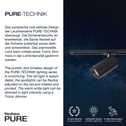 6214-18 PURE TECHNIK LAMPA SUFITOWA CZARNY