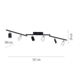 6358-18 PURE MIRA LAMPA SUFITOWA CZARNY